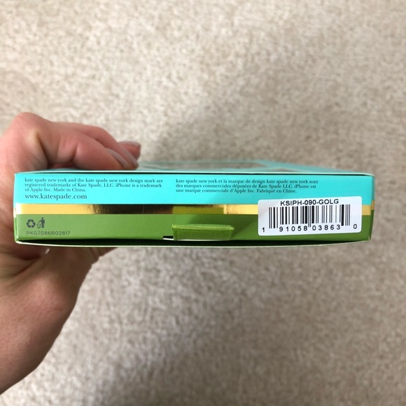 Kate Spade iPhone 10 (x) gold glitter case - Picture 6 of 6